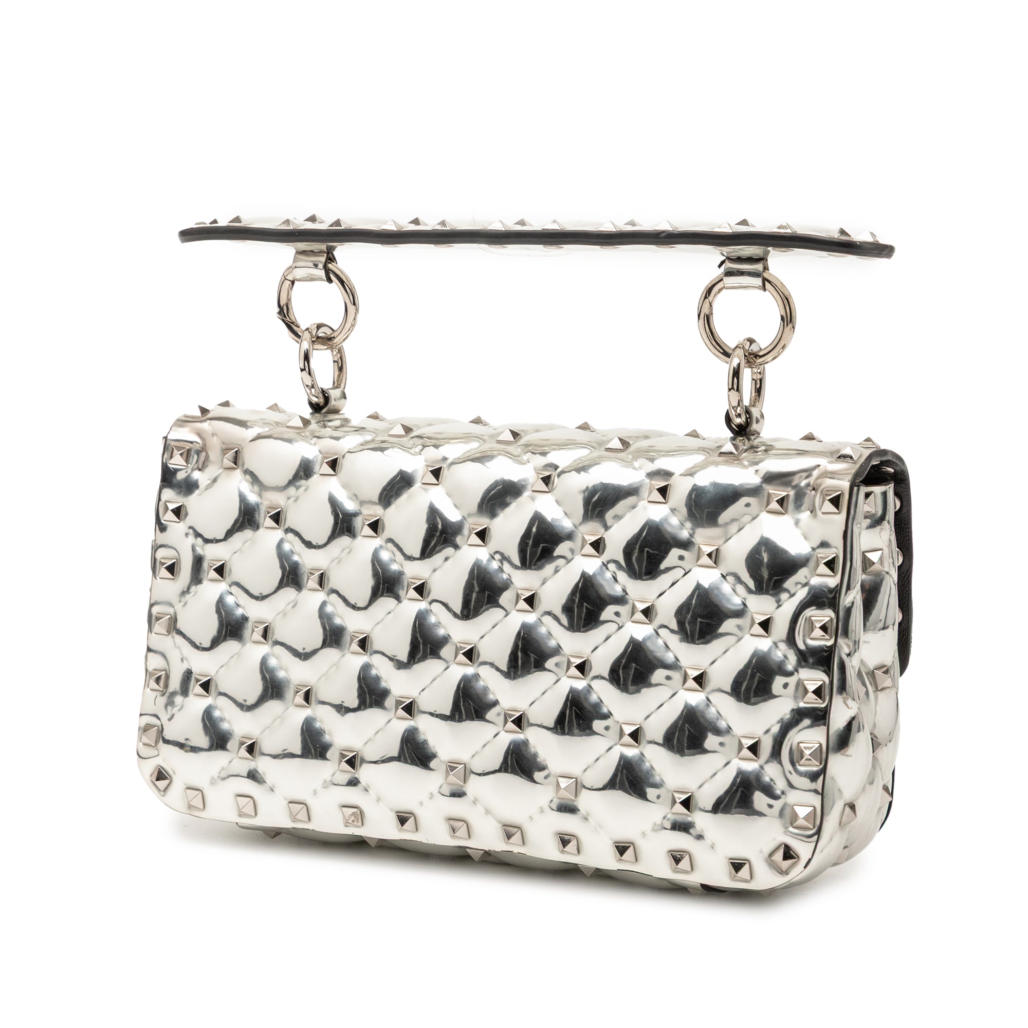 Small Patent Rockstud Spike Satchel