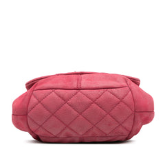Mini Quilted Nubuck Trianon Messenger Flap