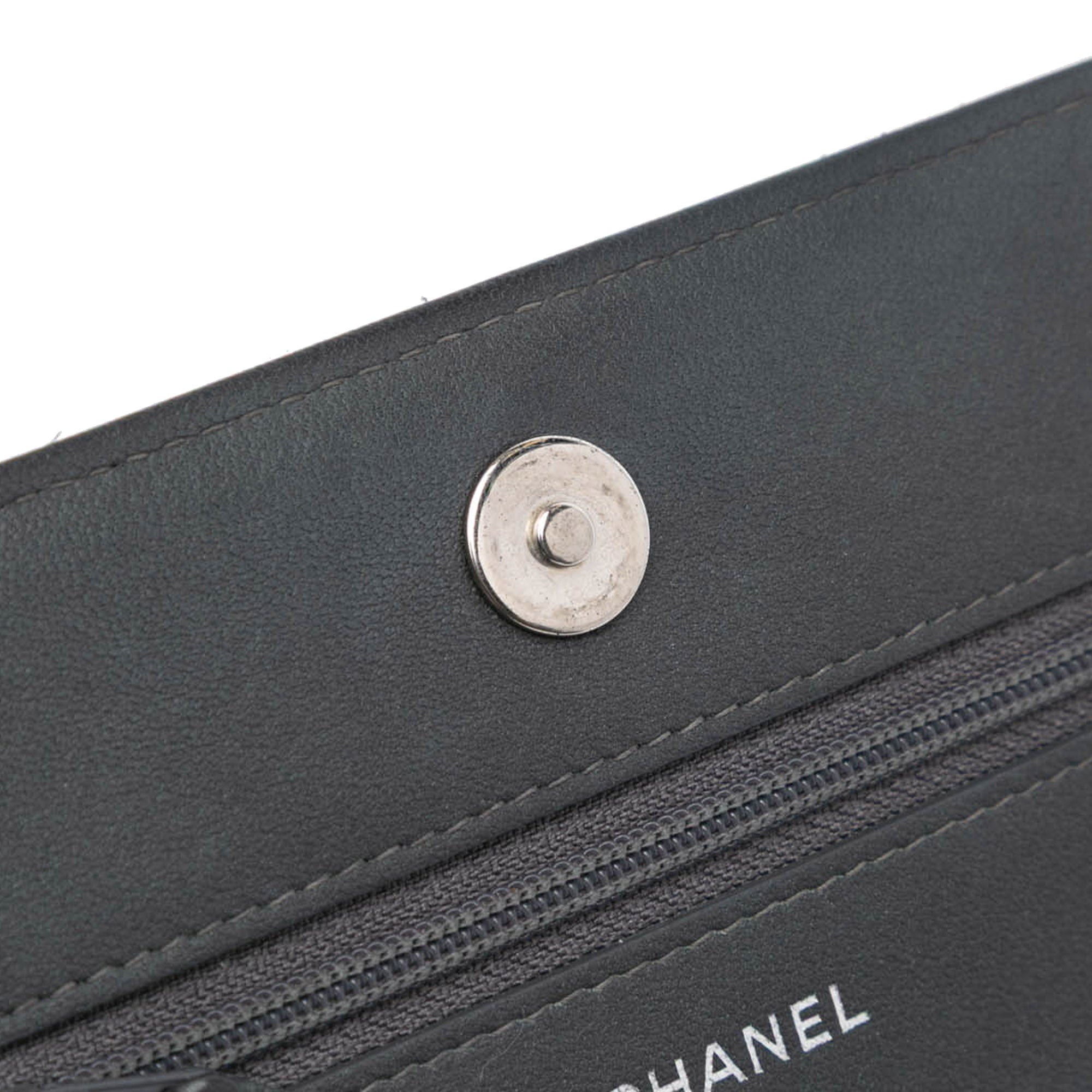 Studded Lambskin Camellia Wallet On Chain