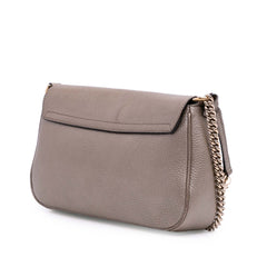 Medium Metallic Leather Soho Chain Flap Crossbody