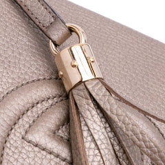 Medium Metallic Leather Soho Chain Flap Crossbody