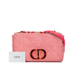 Medium Denim Macrocannage Caro Bag