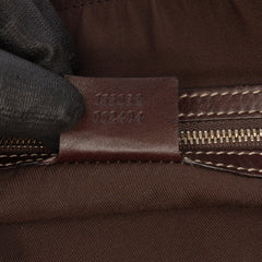 Canvas Bamboo Horsebit Print Hobo