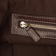 Canvas Bamboo Horsebit Print Hobo