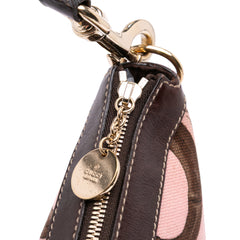 Canvas Bamboo Horsebit Print Hobo