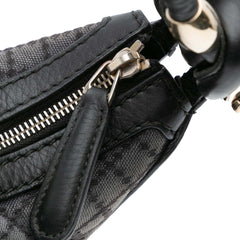 Medium Diamante Canvas Techno Horsebit Hobo