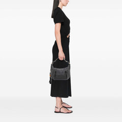 Medium Diamante Canvas Techno Horsebit Hobo