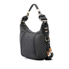 Medium Diamante Canvas Techno Horsebit Hobo