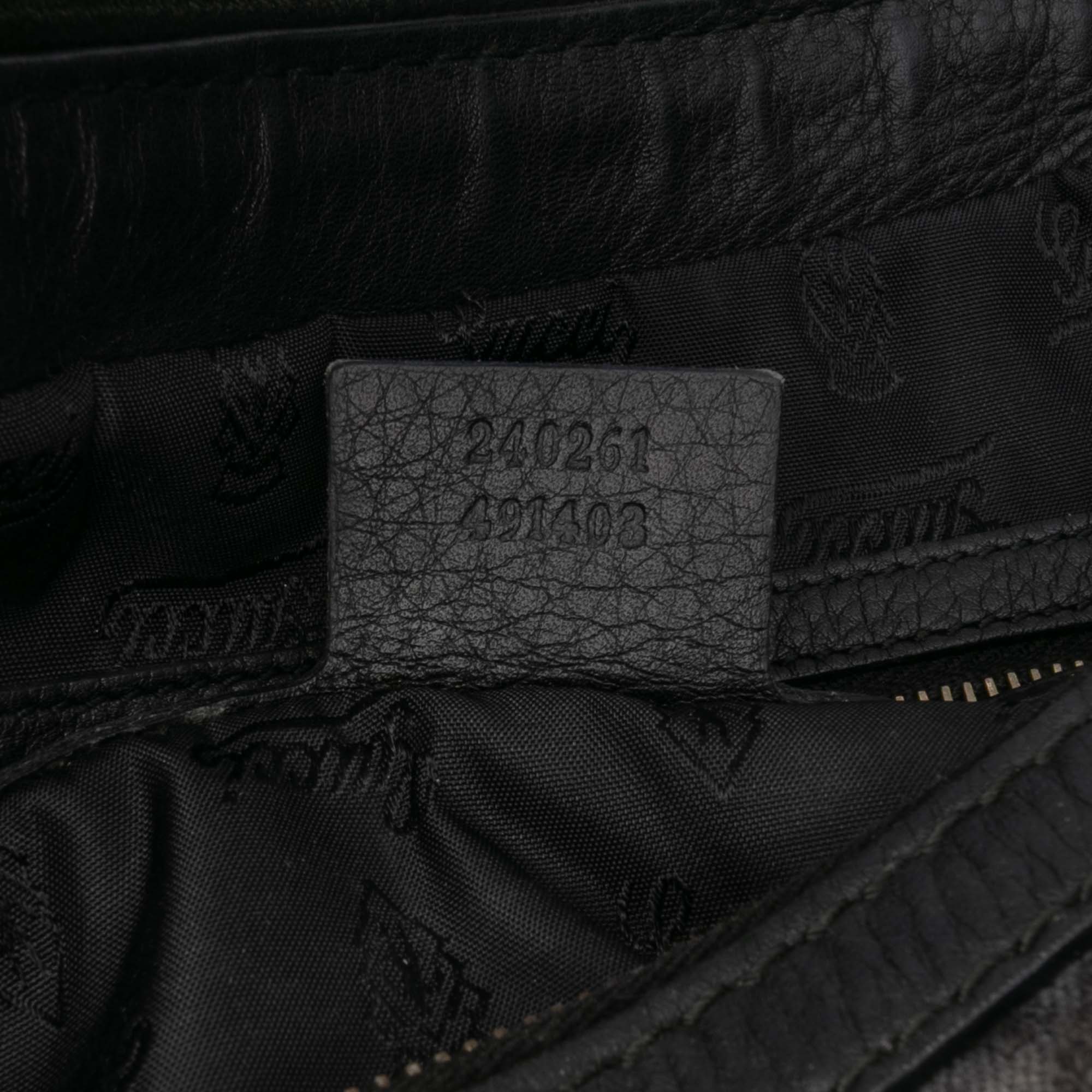 Medium Diamante Canvas Techno Horsebit Hobo