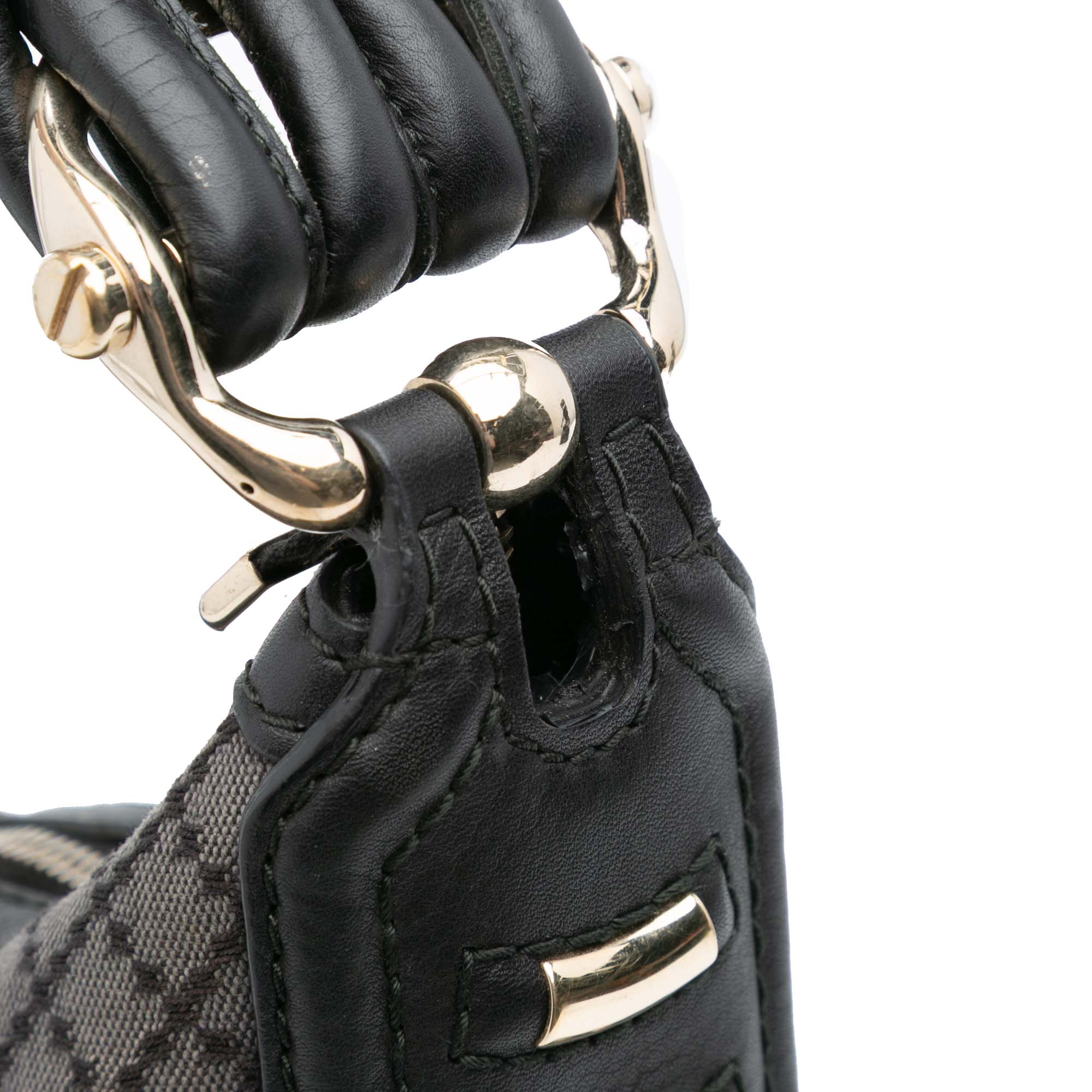 Medium Diamante Canvas Techno Horsebit Hobo