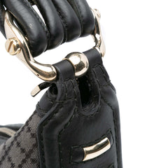 Medium Diamante Canvas Techno Horsebit Hobo