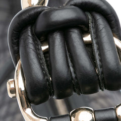 Medium Diamante Canvas Techno Horsebit Hobo