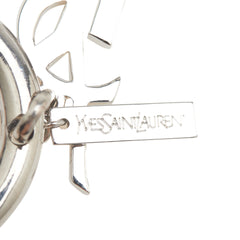 Silver Plated Rhinestones Logo Keychain
