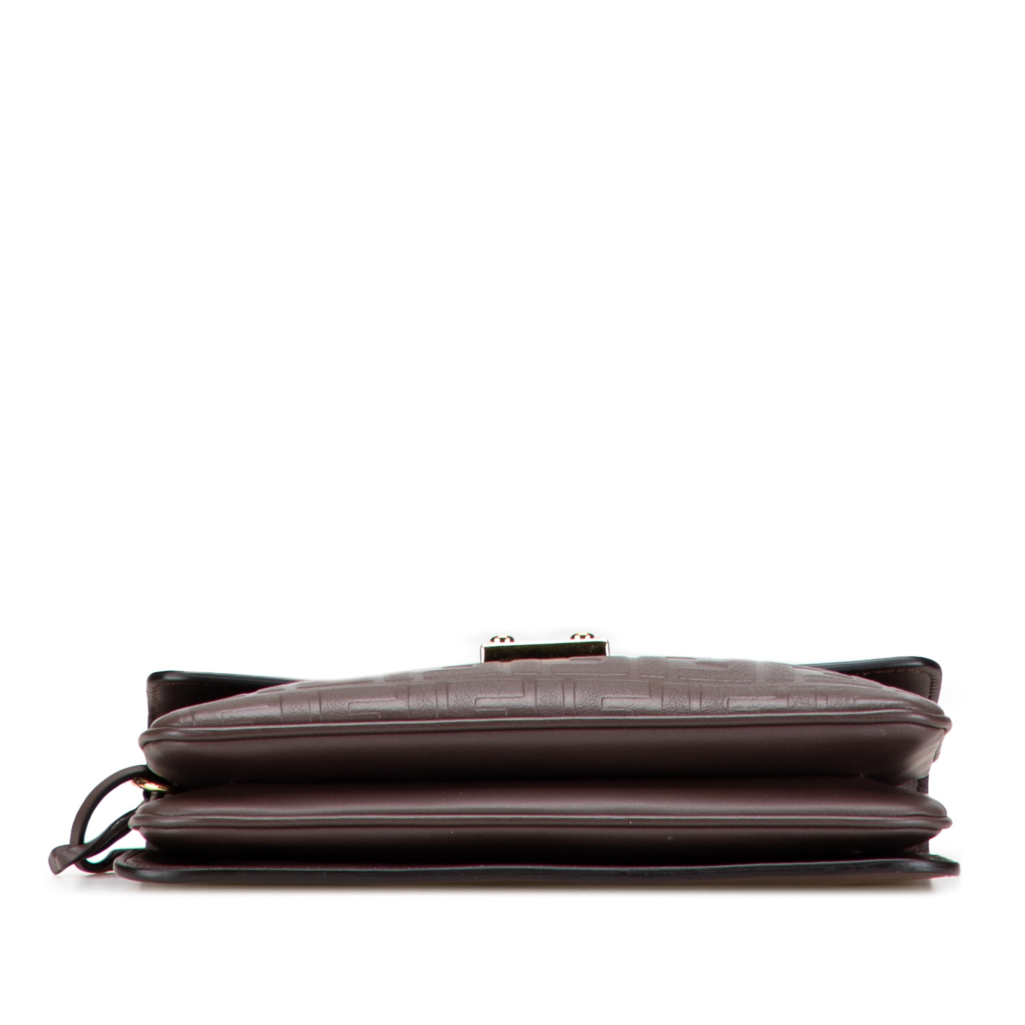 Zucca Embossed Leather Handle Clutch
