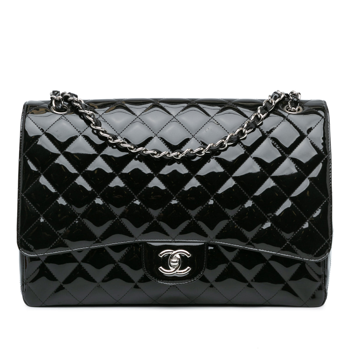 Maxi Classic Patent Double Flap