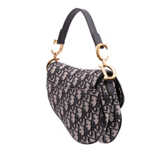 Mini Oblique Canvas Saddle Bag