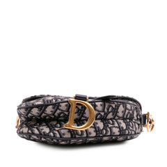 Mini Oblique Canvas Saddle Bag