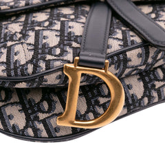 Mini Oblique Canvas Saddle Bag