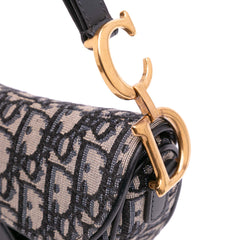 Mini Oblique Canvas Saddle Bag