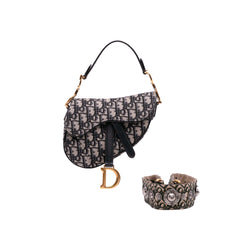 Mini Oblique Canvas Saddle Bag
