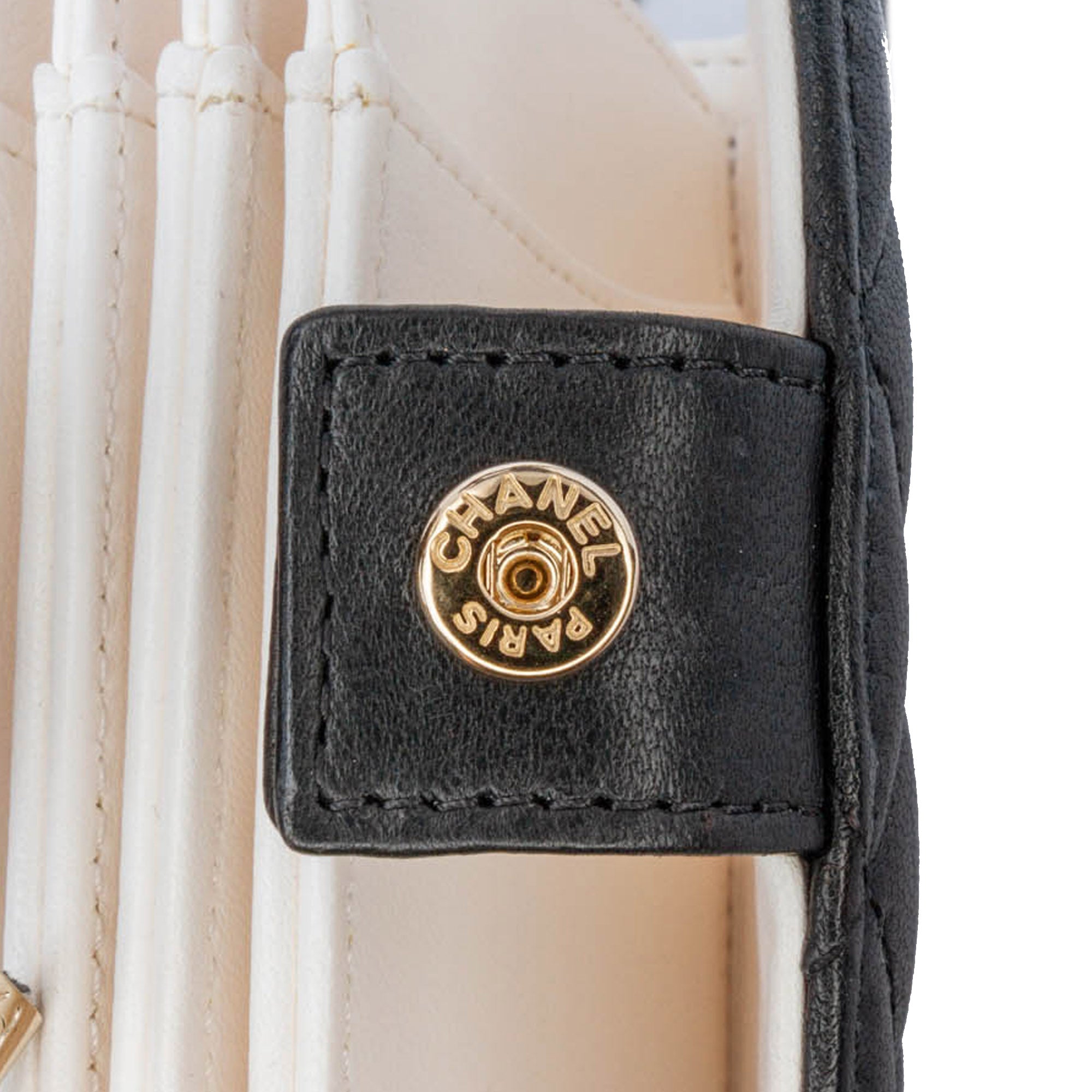 Quilted Lambskin Book Card Holder On Chain