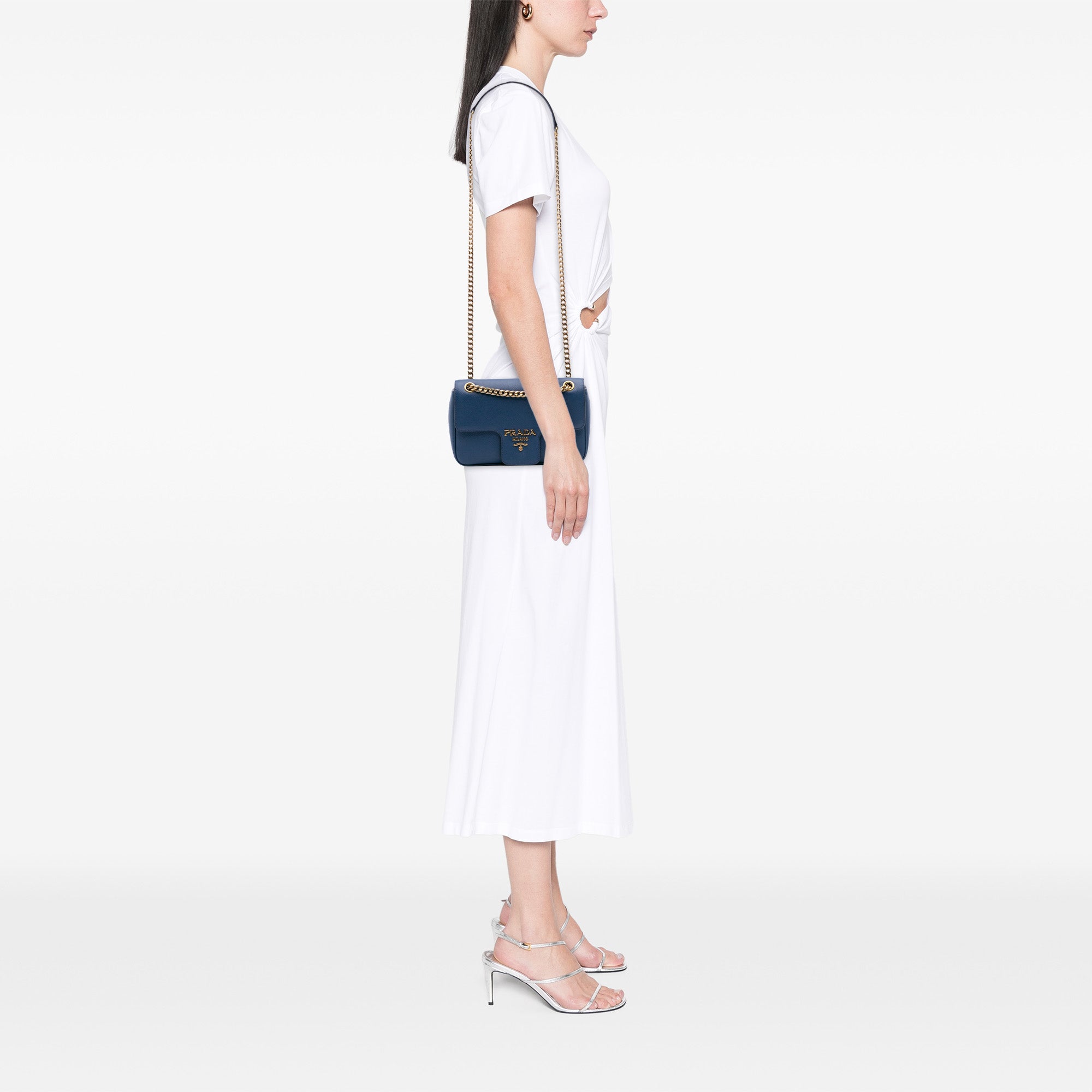 Saffiano Pattina Chain Crossbody