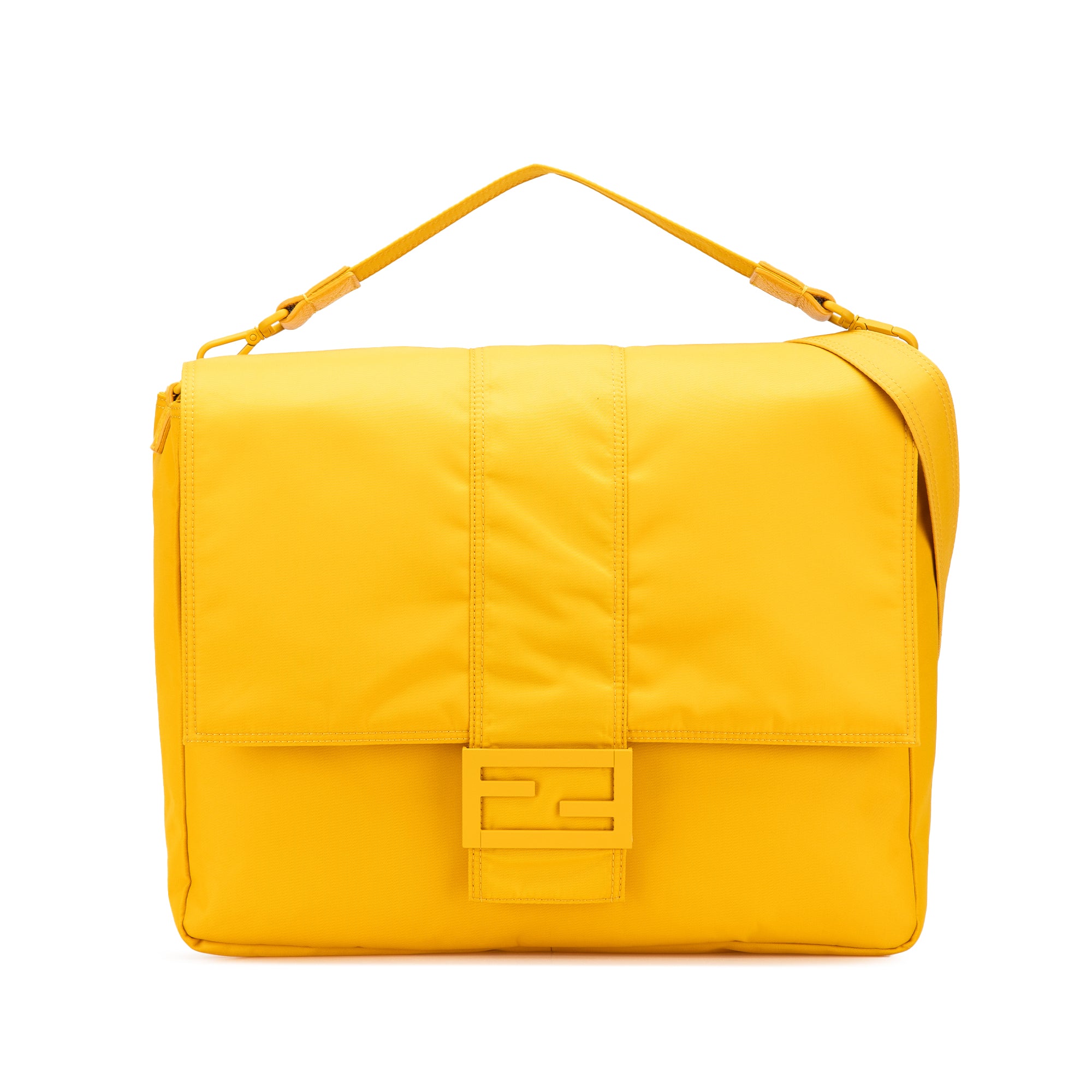 Large Econyl Nylon Baguette Satchel