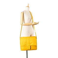 Large Econyl Nylon Baguette Satchel