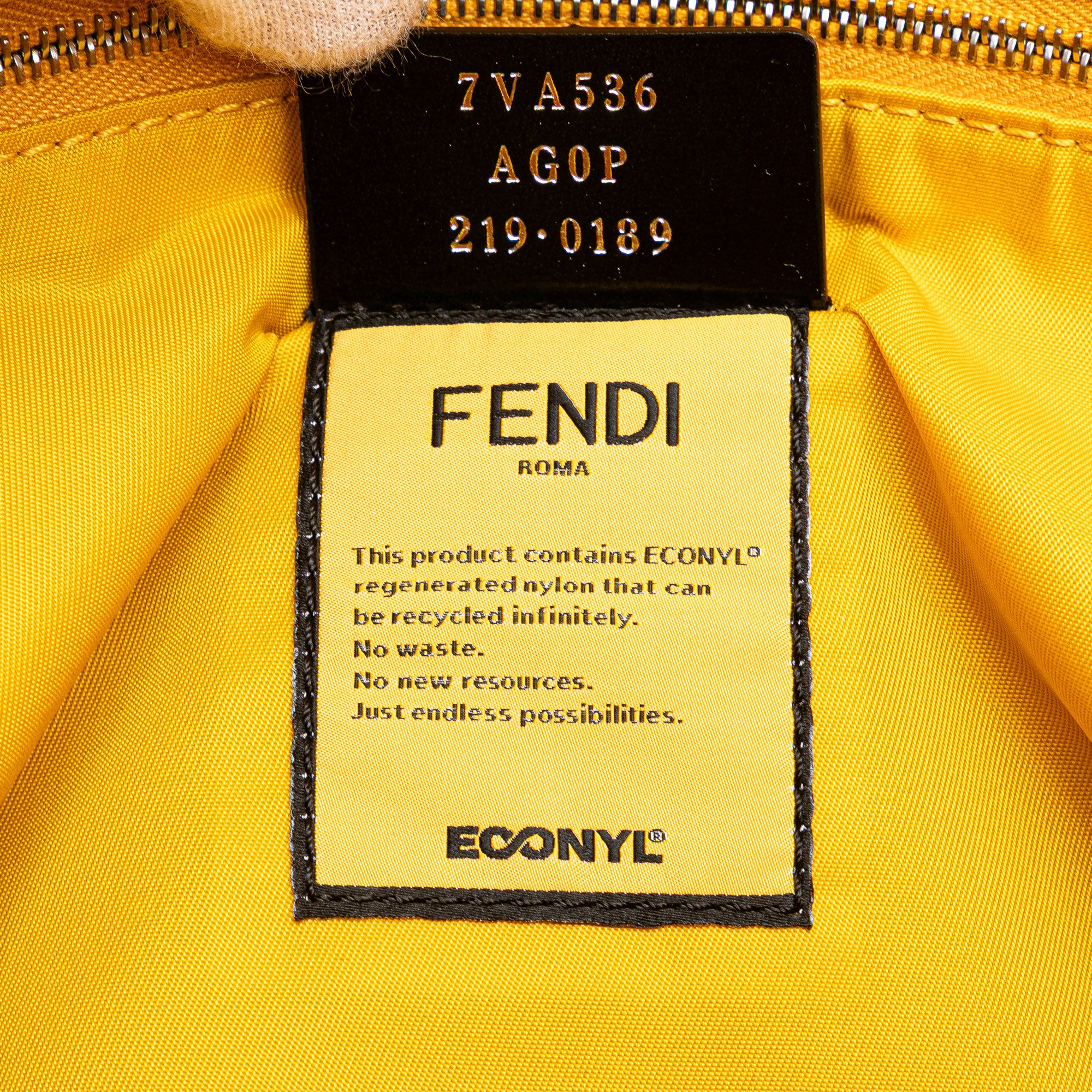 Large Econyl Nylon Baguette Satchel