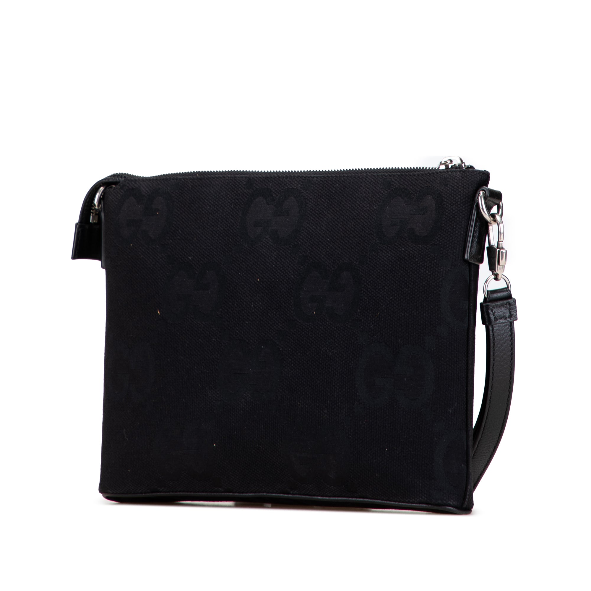 Jumbo GG Canvas Clutch on Strap