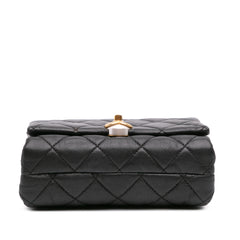 Mini Quilted Calfskin Pearl CC Accordion Flap