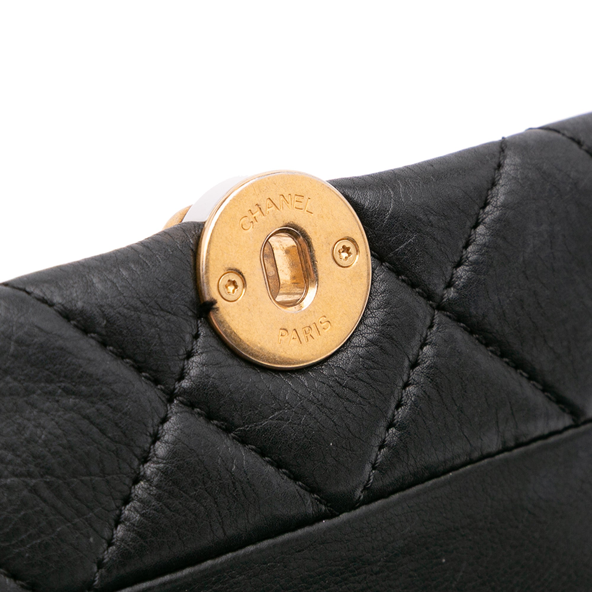 Mini Quilted Calfskin Pearl CC Accordion Flap