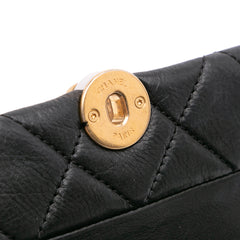 Mini Quilted Calfskin Pearl CC Accordion Flap