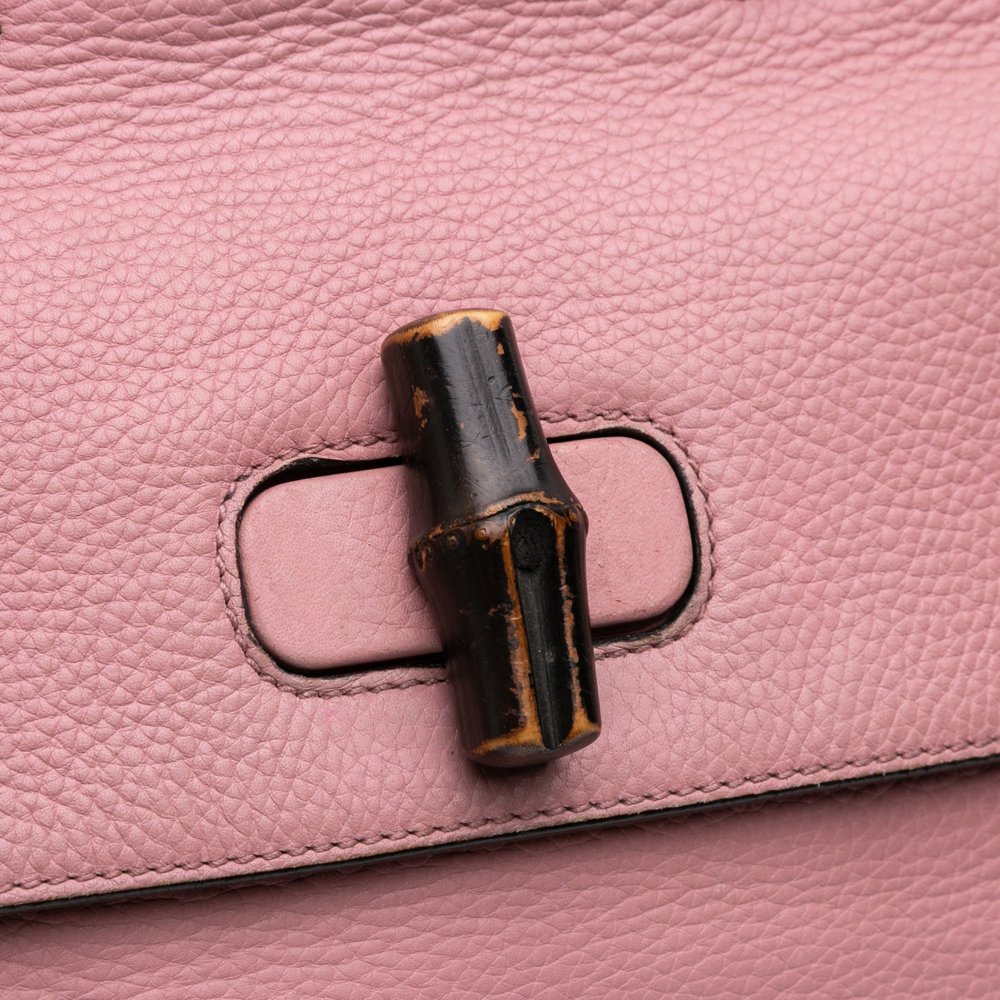 Medium Leather Bamboo Daily Satchel