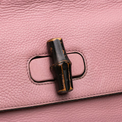 Medium Leather Bamboo Daily Satchel