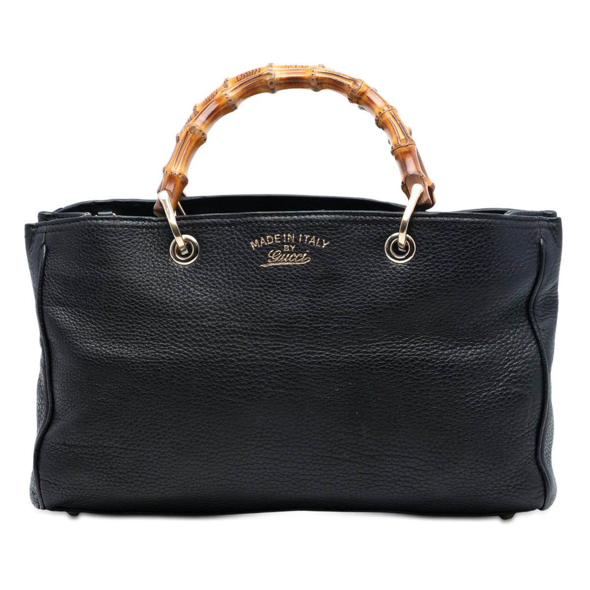 Medium Calfskin Bamboo Shopper Satchel