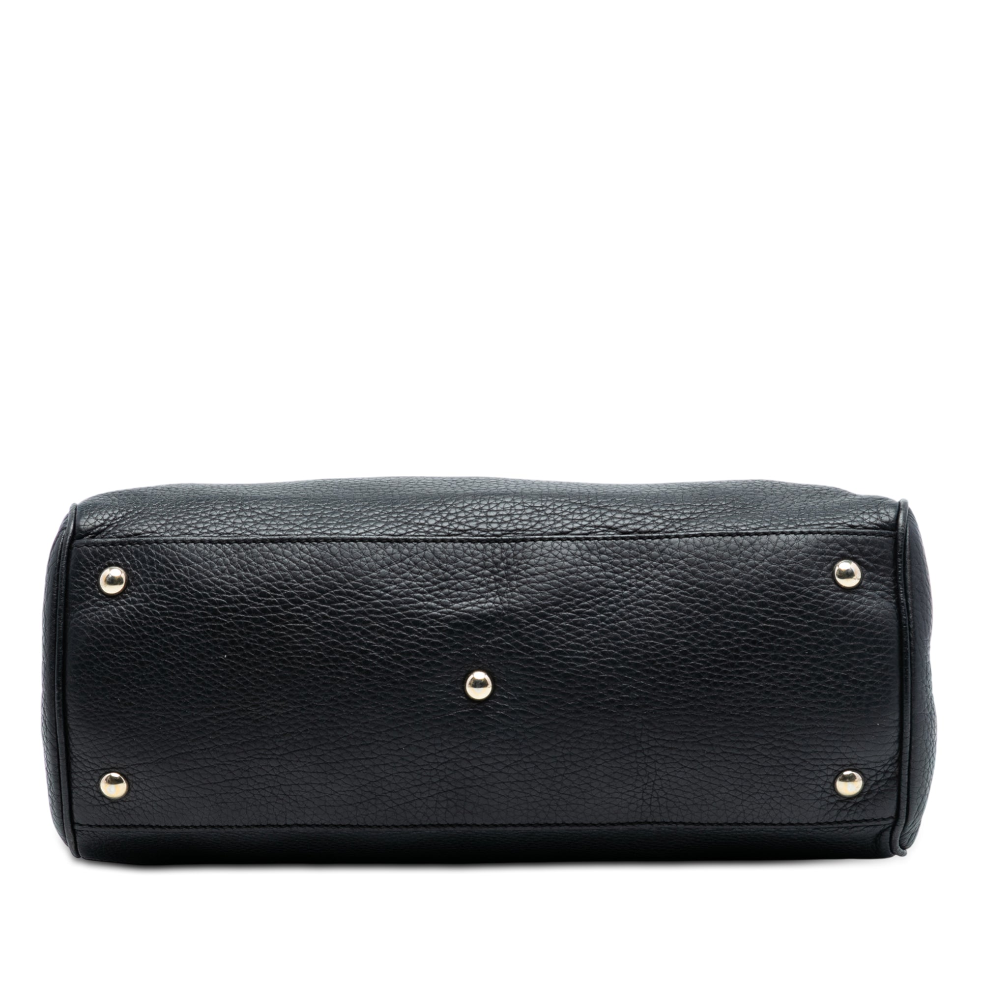 Medium Calfskin Bamboo Shopper Satchel