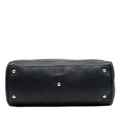 Medium Calfskin Bamboo Shopper Satchel