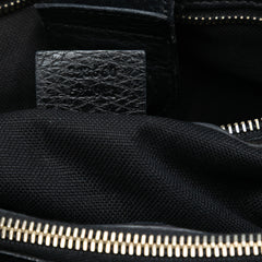 Medium Calfskin Bamboo Shopper Satchel