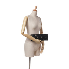 Quilted Calfskin Star Attitude Grommet Fold Over Clutch