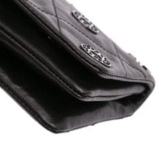 Quilted Calfskin Star Attitude Grommet Fold Over Clutch