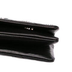 Quilted Calfskin Star Attitude Grommet Fold Over Clutch