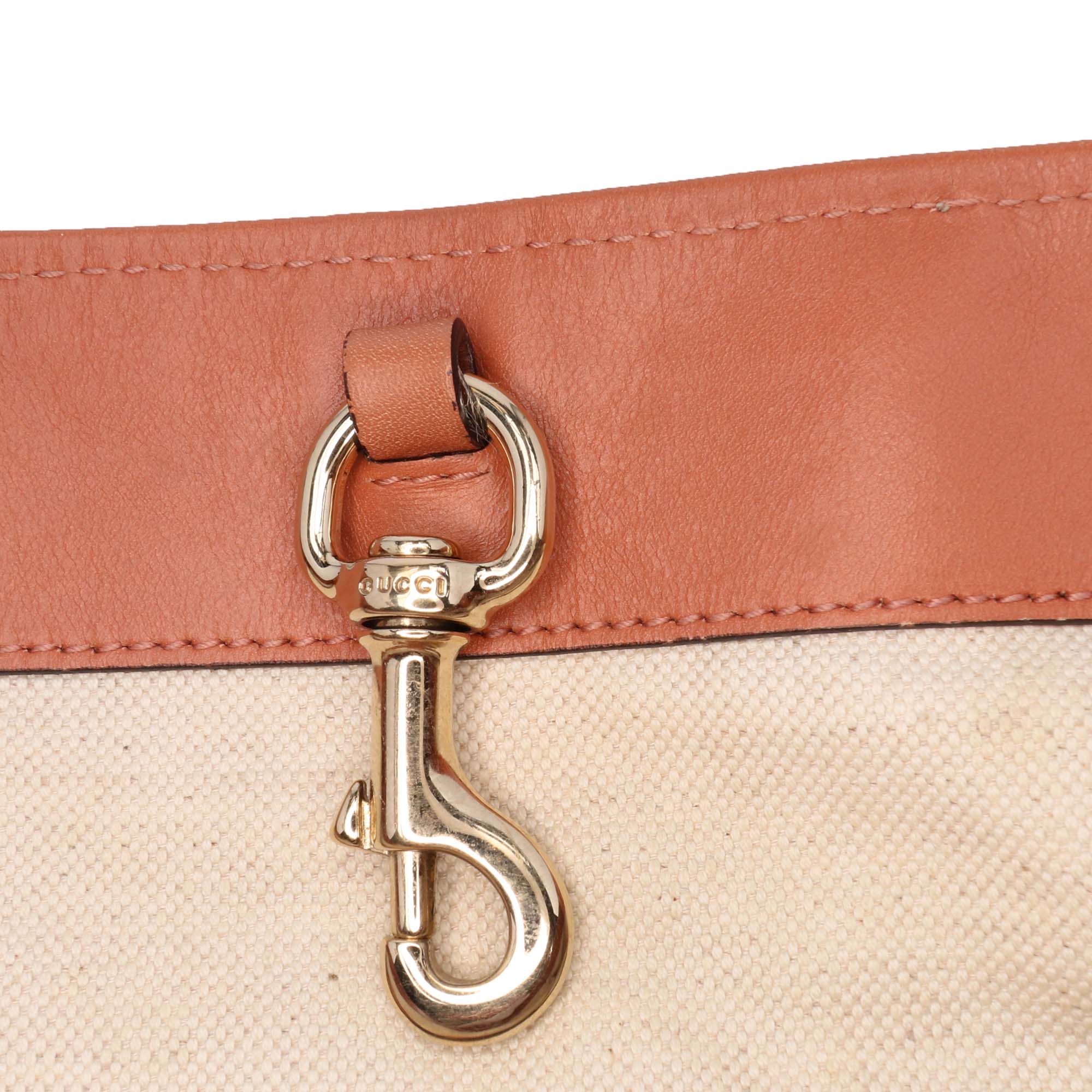 GG Canvas Heart Bit Tote