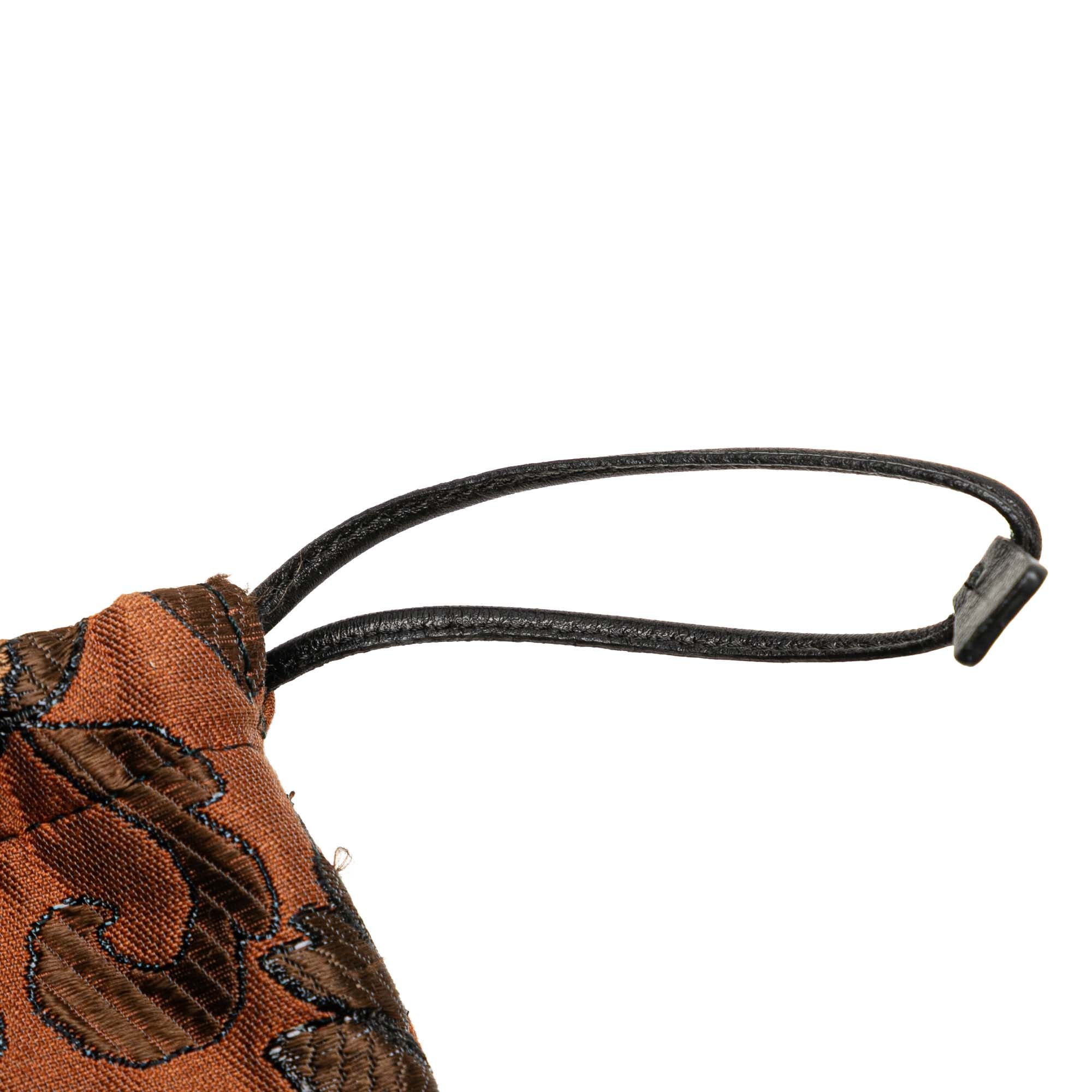 Brocade Canvas Broccato Drawstring Pouch