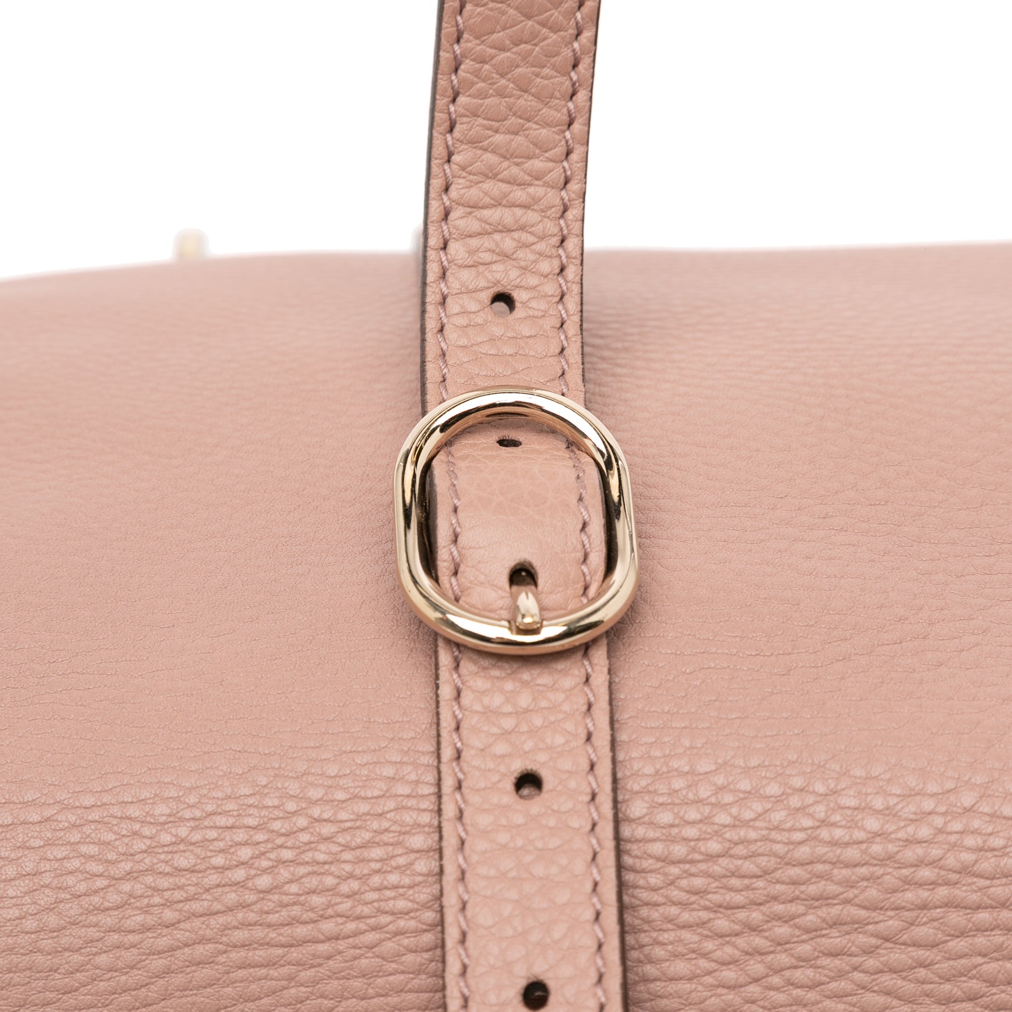 Small Calfskin Bamboo Shopper Satchel