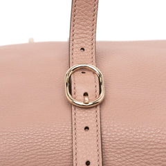 Small Calfskin Bamboo Shopper Satchel