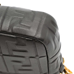 Zucca Embossed Leather Baguette Satchel