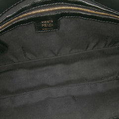 Zucca Embossed Leather Baguette Satchel