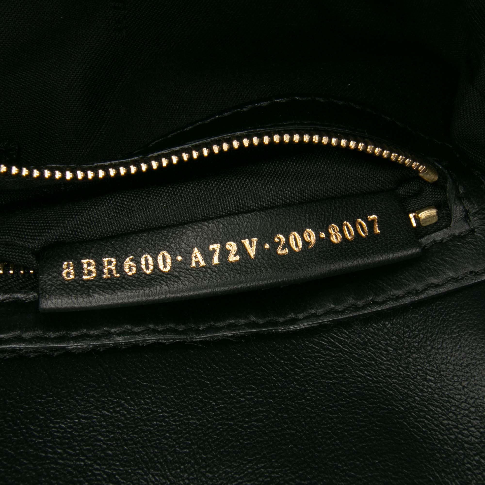 Zucca Embossed Leather Baguette Satchel