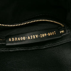 Zucca Embossed Leather Baguette Satchel